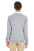 Harriton M420W Womens Pilbloc Pill Resistant V-Neck Long Sleeve Sweater Heather Grey Model Back