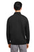 Harriton M421 Mens Pilbloc Pill Resistant 1/4 Zip Sweatshirt Black Model Back