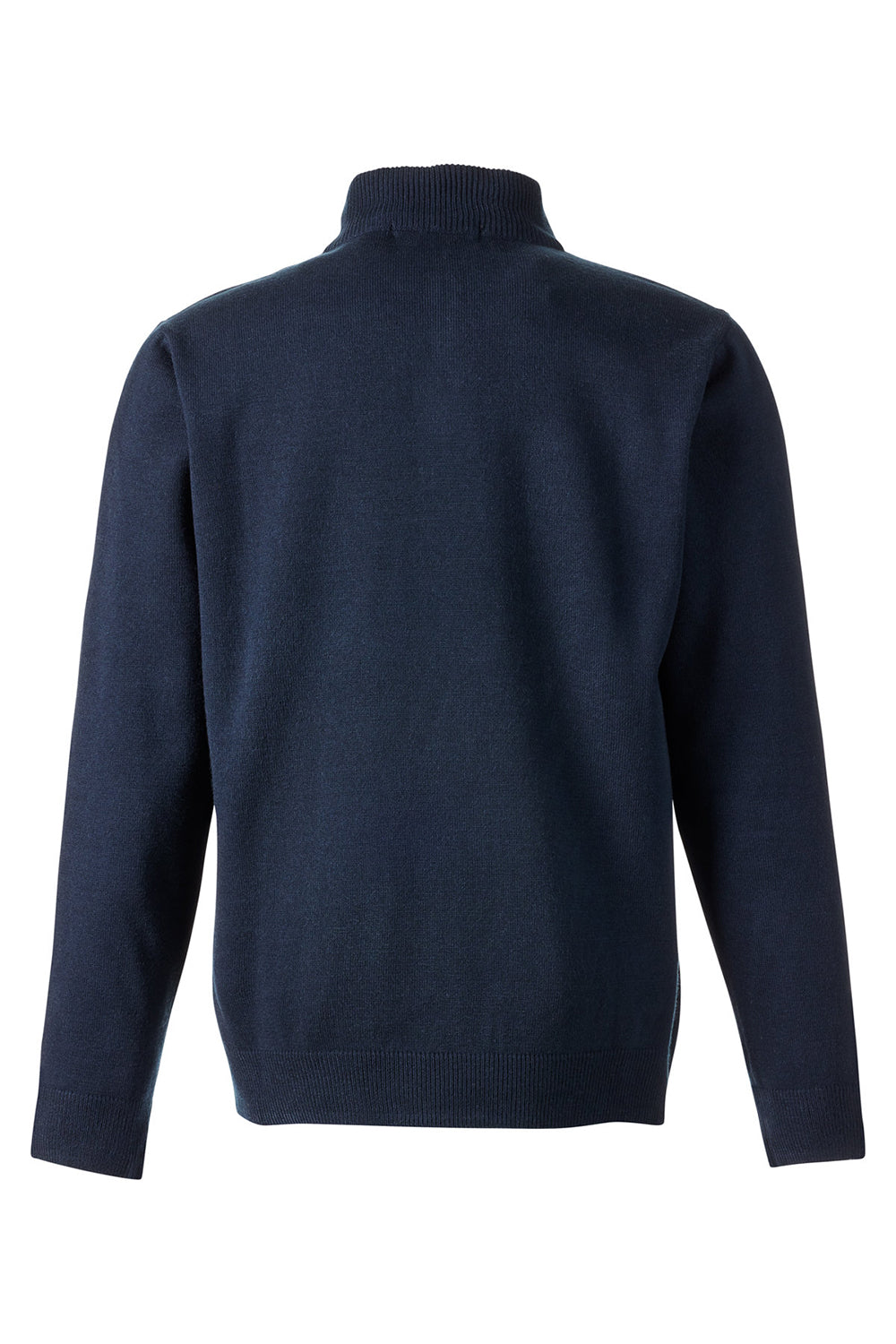 Harriton M421 Mens Pilbloc Pill Resistant 1/4 Zip Sweatshirt Dark Navy Blue Flat Back