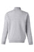 Harriton M421 Mens Pilbloc Pill Resistant 1/4 Zip Sweatshirt Heather Grey Flat Back