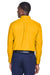 Harriton M500/M500T Mens Wrinkle Resistant Long Sleeve Button Down Shirt w/ Pocket Sunray Yellow Model Back