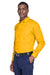 Harriton M500/M500T Mens Wrinkle Resistant Long Sleeve Button Down Shirt w/ Pocket Sunray Yellow Model 3q