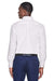 Harriton M500/M500T Mens Wrinkle Resistant Long Sleeve Button Down Shirt w/ Pocket White Model Back