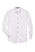 Harriton M500/M500T Mens Wrinkle Resistant Long Sleeve Button Down Shirt w/ Pocket White Flat Front