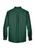 Harriton M500/M500T Mens Wrinkle Resistant Long Sleeve Button Down Shirt w/ Pocket Hunter Green Flat Back