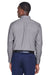 Harriton M500/M500T Mens Wrinkle Resistant Long Sleeve Button Down Shirt w/ Pocket Dark Grey Model Back