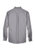 Harriton M500/M500T Mens Wrinkle Resistant Long Sleeve Button Down Shirt w/ Pocket Dark Grey Flat Back