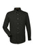 Harriton M500/M500T Mens Wrinkle Resistant Long Sleeve Button Down Shirt w/ Pocket Black Flat Front