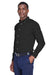 Harriton M500/M500T Mens Wrinkle Resistant Long Sleeve Button Down Shirt w/ Pocket Black Model 3q