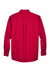 Harriton M500/M500T Mens Wrinkle Resistant Long Sleeve Button Down Shirt w/ Pocket Red Flat Back