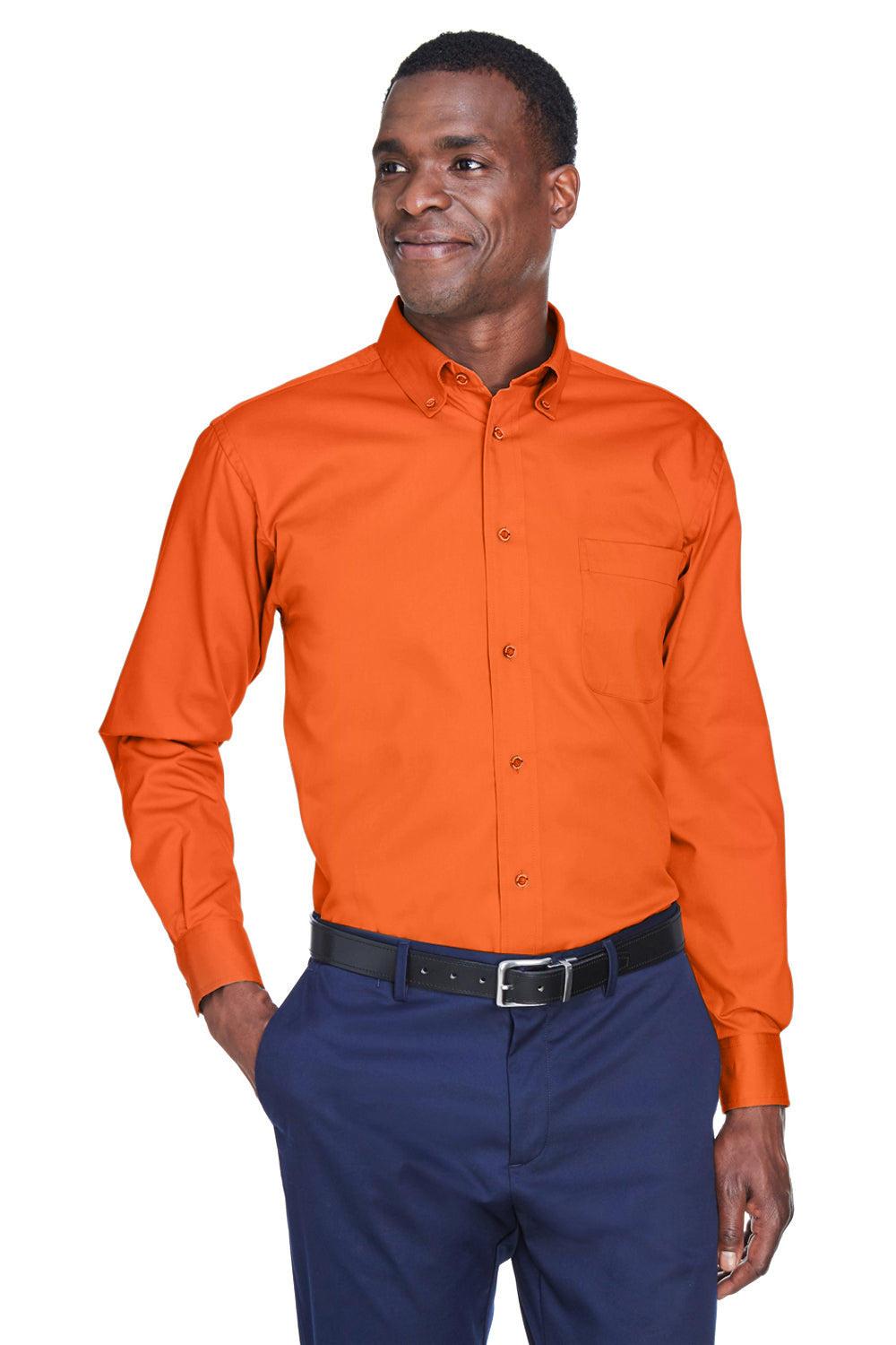 Men in a orange shirt sale