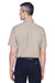 Harriton M500S Mens Wrinkle Resistant Short Sleeve Button Down Shirt w/ Pocket Stone Model Back