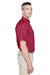 Harriton M500S Mens Wrinkle Resistant Short Sleeve Button Down Shirt w/ Pocket Wine Model Side