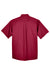 Harriton M500S Mens Wrinkle Resistant Short Sleeve Button Down Shirt w/ Pocket Wine Flat Back