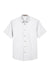 Harriton M500S Mens Wrinkle Resistant Short Sleeve Button Down Shirt w/ Pocket White Flat Front