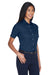 Harriton M500SW Womens Wrinkle Resistant Short Sleeve Button Down Shirt Navy Blue Model 3q