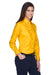 Harriton M500W Womens Wrinkle Resistant Long Sleeve Button Down Shirt Sunray Yellow Model 3q