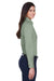 Harriton M500W Womens Wrinkle Resistant Long Sleeve Button Down Shirt Dill Green Model Side