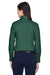 Harriton M500W Womens Wrinkle Resistant Long Sleeve Button Down Shirt Hunter Green Model Back