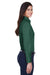 Harriton M500W Womens Wrinkle Resistant Long Sleeve Button Down Shirt Hunter Green Model Side