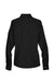 Harriton M500W Womens Wrinkle Resistant Long Sleeve Button Down Shirt Black Flat Back