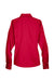 Harriton M500W Womens Wrinkle Resistant Long Sleeve Button Down Shirt Red Flat Back