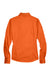 Harriton M500W Womens Wrinkle Resistant Long Sleeve Button Down Shirt Team Orange Flat Back