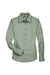 Harriton M500W Womens Wrinkle Resistant Long Sleeve Button Down Shirt Dill Green Flat Front