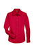 Harriton M500W Womens Wrinkle Resistant Long Sleeve Button Down Shirt Red Flat Front