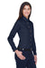 Harriton M500W Womens Wrinkle Resistant Long Sleeve Button Down Shirt Navy Blue Model 3q