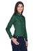 Harriton M500W Womens Wrinkle Resistant Long Sleeve Button Down Shirt Hunter Green Model 3q