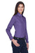 Harriton M500W Womens Wrinkle Resistant Long Sleeve Button Down Shirt Team Purple Model 3q