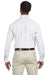 Harriton M510/M510T Mens Essential Long Sleeve Button Down Shirt w/ Pocket White Model Back