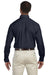 Harriton M510/M510T Mens Essential Long Sleeve Button Down Shirt w/ Pocket Navy Blue Model Back