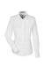 Harriton M510W Womens Essential Long Sleeve Button Down Shirt White Flat Front