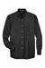 Harriton M550/M550T Mens Denim Long Sleeve Button Down Shirt w/ Pocket Washed Black Flat Front