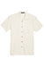 Harriton M560 Mens Barbados Wrinkle Resistant Short Sleeve Button Down Camp Shirt w/ Pocket Cream Flat Front