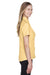 Harriton M560W Womens Barbados Wrinkle Resistant Short Sleeve Button Down Camp Shirt Pineapple Yellow Model Side