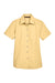 Harriton M560W Womens Barbados Wrinkle Resistant Short Sleeve Button Down Camp Shirt Pineapple Yellow Flat Front