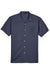 Harriton M570 Mens Bahama Wrinkle Resistant Short Sleeve Button Down Camp Shirt w/ Pocket Navy Blue Flat Front