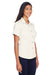 Harriton M570W Womens Bahama Wrinkle Resistant Short Sleeve Button Down Camp Shirt Cream Model 3q