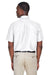 Harriton M580 Mens Key West Performance Moisture Wicking Short Sleeve Button Down Shirt w/ Double Pockets White Model Back