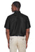 Harriton M580 Mens Key West Performance Moisture Wicking Short Sleeve Button Down Shirt w/ Double Pockets Black Model Back