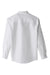 Harriton M580L Mens Key West Performance Moisture Wicking Long Sleeve Button Down Shirt w/ Double Pockets White Flat Back