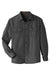 Harriton M580L Mens Key West Performance Moisture Wicking Long Sleeve Button Down Shirt w/ Double Pockets Dark Charcoal Grey Flat Front