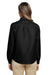 Harriton M580LW Womens Key West Performance Moisture Wicking Long Sleeve Button Down Shirt w/ Pocket Black Model Back