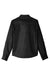 Harriton M580LW Womens Key West Performance Moisture Wicking Long Sleeve Button Down Shirt w/ Pocket Black Flat Back