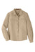 Harriton M580LW Womens Key West Performance Moisture Wicking Long Sleeve Button Down Shirt w/ Pocket Khaki Flat Front