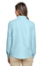 Harriton M580LW Womens Key West Performance Moisture Wicking Long Sleeve Button Down Shirt w/ Pocket Cloud Blue Model Back