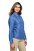 Harriton M580LW Womens Key West Performance Moisture Wicking Long Sleeve Button Down Shirt w/ Pocket Pool Blue Model 3q